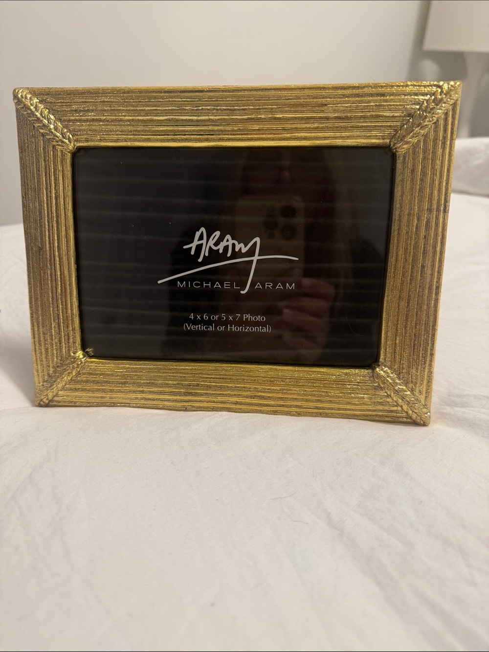 Michael Aram Gold Ribbed Decorative Picture Frame